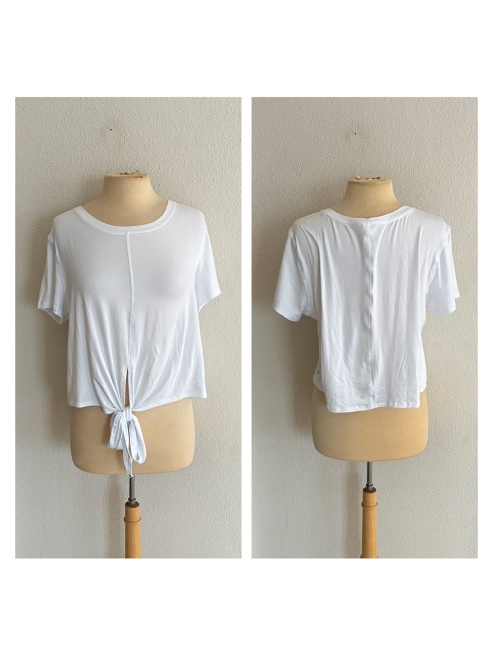 Yogalicious white knot tee